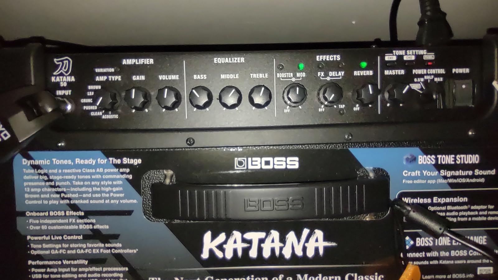 BOSS Katana-50 Gen 3 Guitar Amplifier | Compact 50-Watt Combo Amp | Custom 12-Inch Speaker | Evolved Tube Logic Sound | 12 Amp Characters | Onboard BOSS Effects | Advanced Connectivity & More customer photo 1