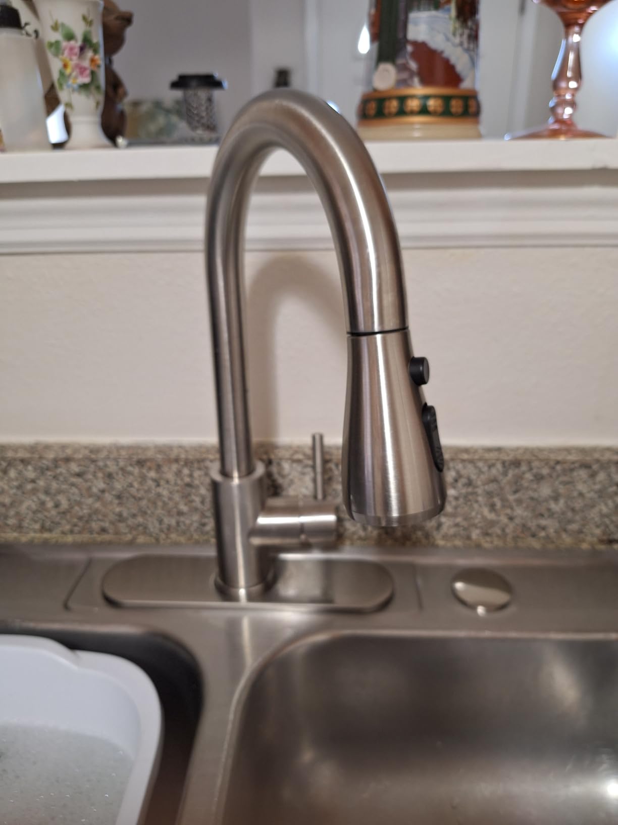 Touchless Kitchen Sink Faucet with Pull Down Sprayer, Stainless Steel Smart Motion Sensor Faucet for Pot Filler, Farmhouse Camper Bar Sink Laundry Room, Brushed Nickel customer photo 1