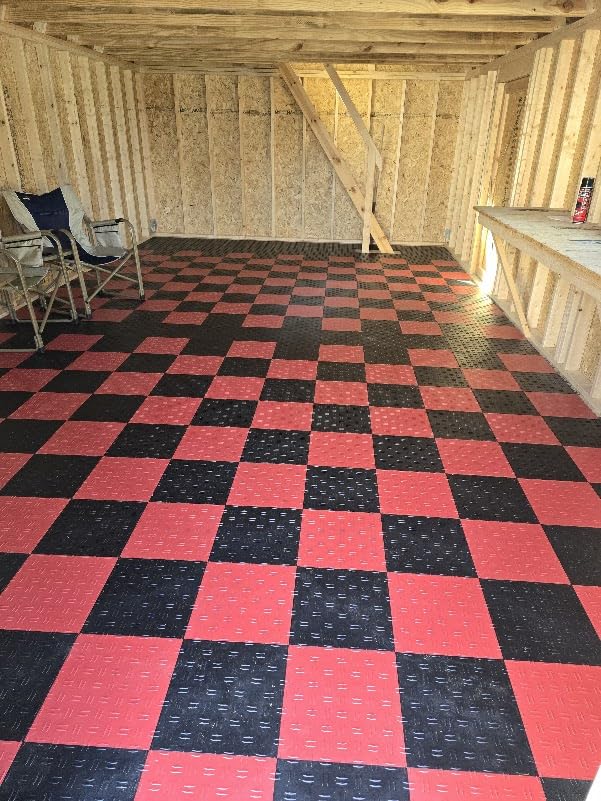 VEVOR Garage Floor Tiles 12 x 12 x 0.53 inch, Interlocking Design Ease of Installation Double-Sided Texture Non-Slip Sturdiness, for Garages, Basements, Repair Shops, Graphite Gray, 50 Pack customer photo 1