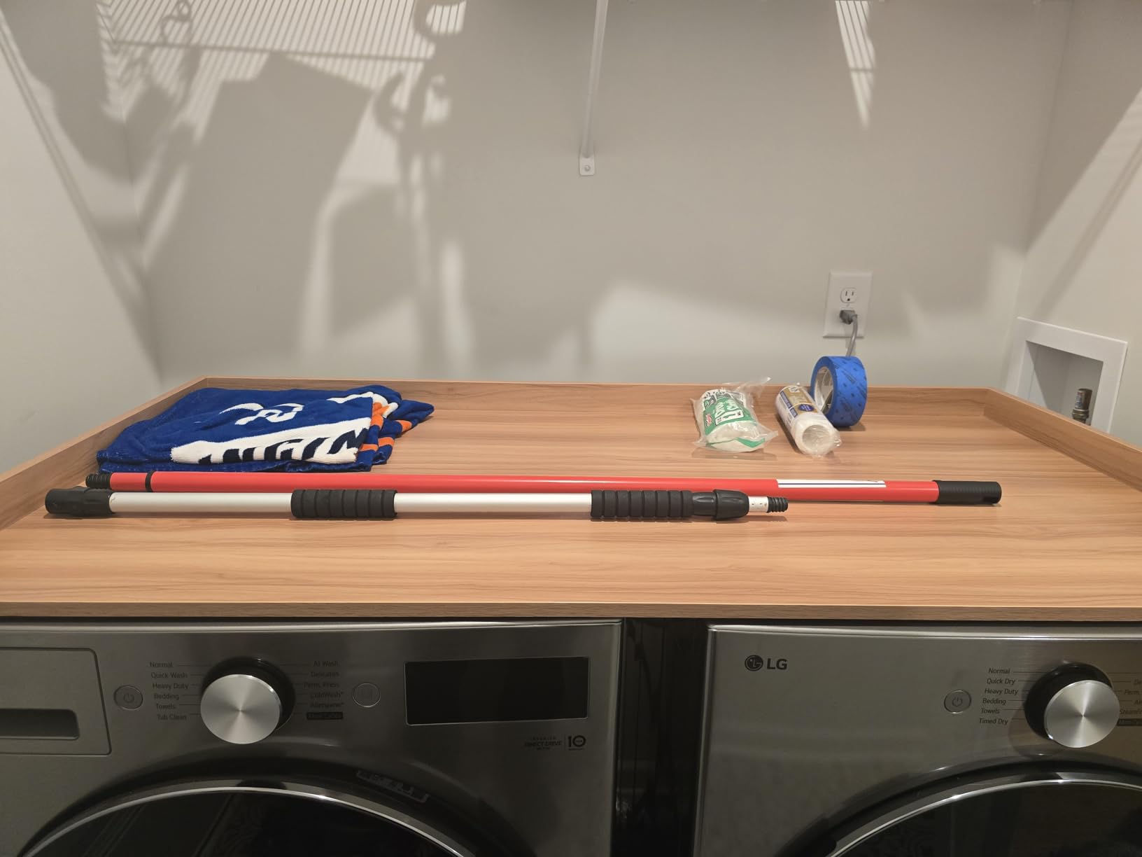 ROYXEN Washer Dryer Countertop, Laundry Countertop Solid Wood, Countertop for All Front-Loaded Washing Machine and Dryer, Extra Room for Laundry Room, Oak customer photo 1