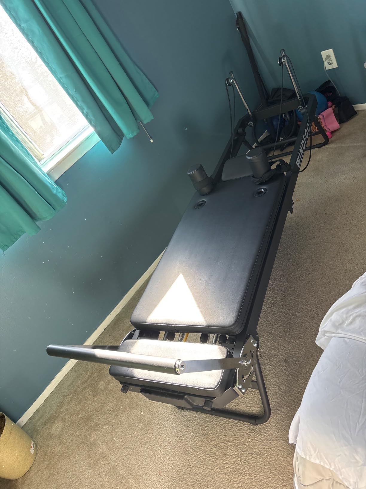 Pilates Reformer Machine Equipment with Springs & Cords for Home Workout, Foldable Pilates Equipment with Jump Board for All Level Users customer photo 2