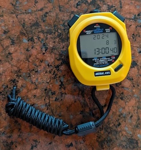 ULTRAK 495 Stopwatch - Blue Professional 100-Lap Digital Timer, Countdown Interval Tracker, Water-Resistant Sports Watch, Chronograph for Coaching & Training customer photo 1