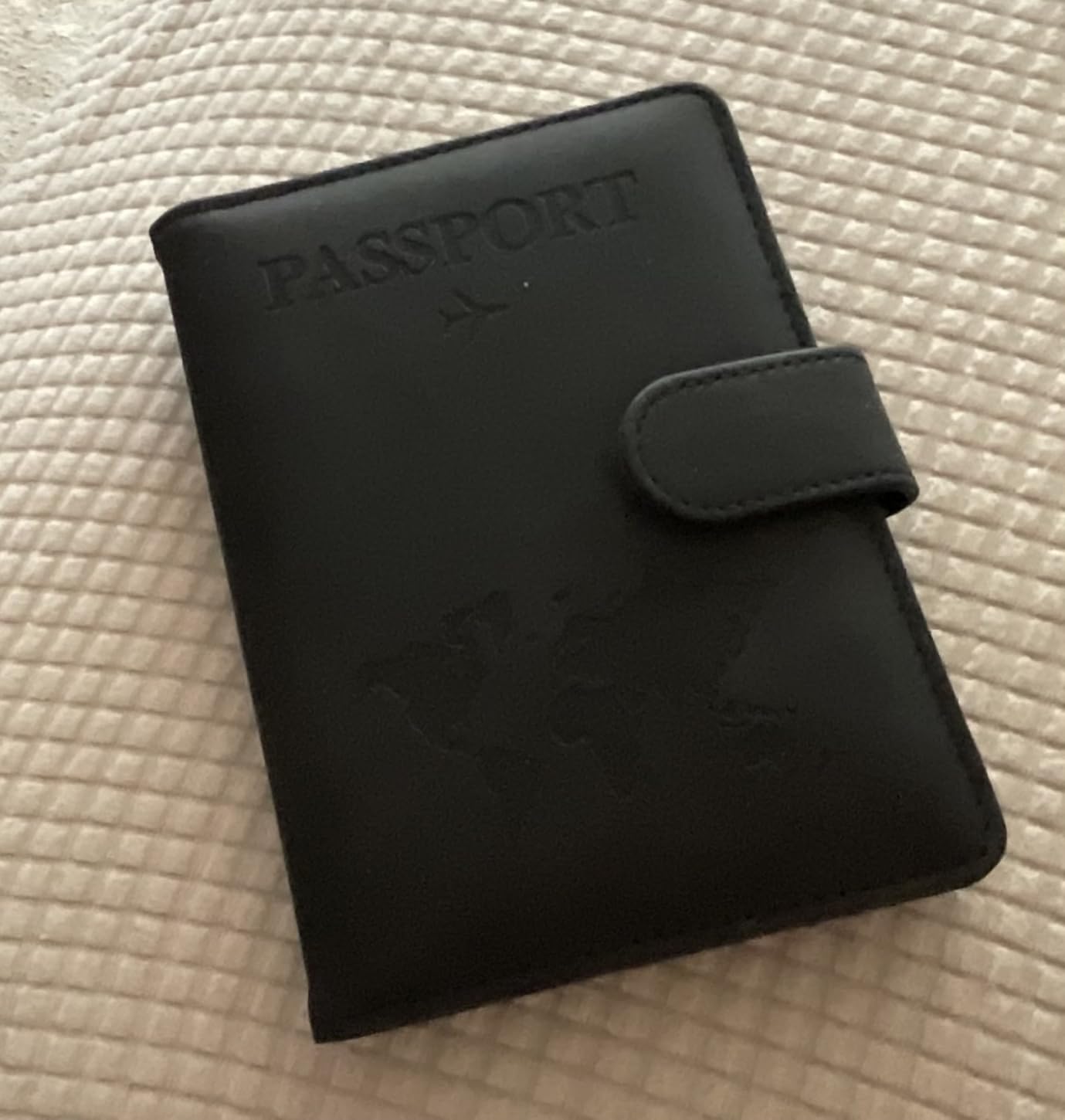 Passport Holder for Travel Essentials, Passport Wallet Cover Case for Travel Must Haves Accessories,Passport Book Holders for Women and Men(black) customer photo 1