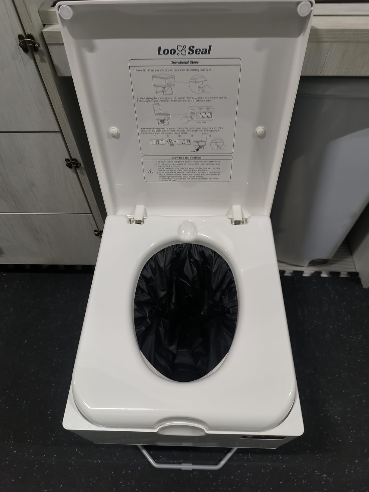 Dry Flush Toilet - Waterless, Odorless, Self-Contained | Rechargeable Portable Toilet for RVs, Van, Boat, Tiny House, Off-Grid | Easier to Use Than Composting or Incinerator Toilets customer photo 2