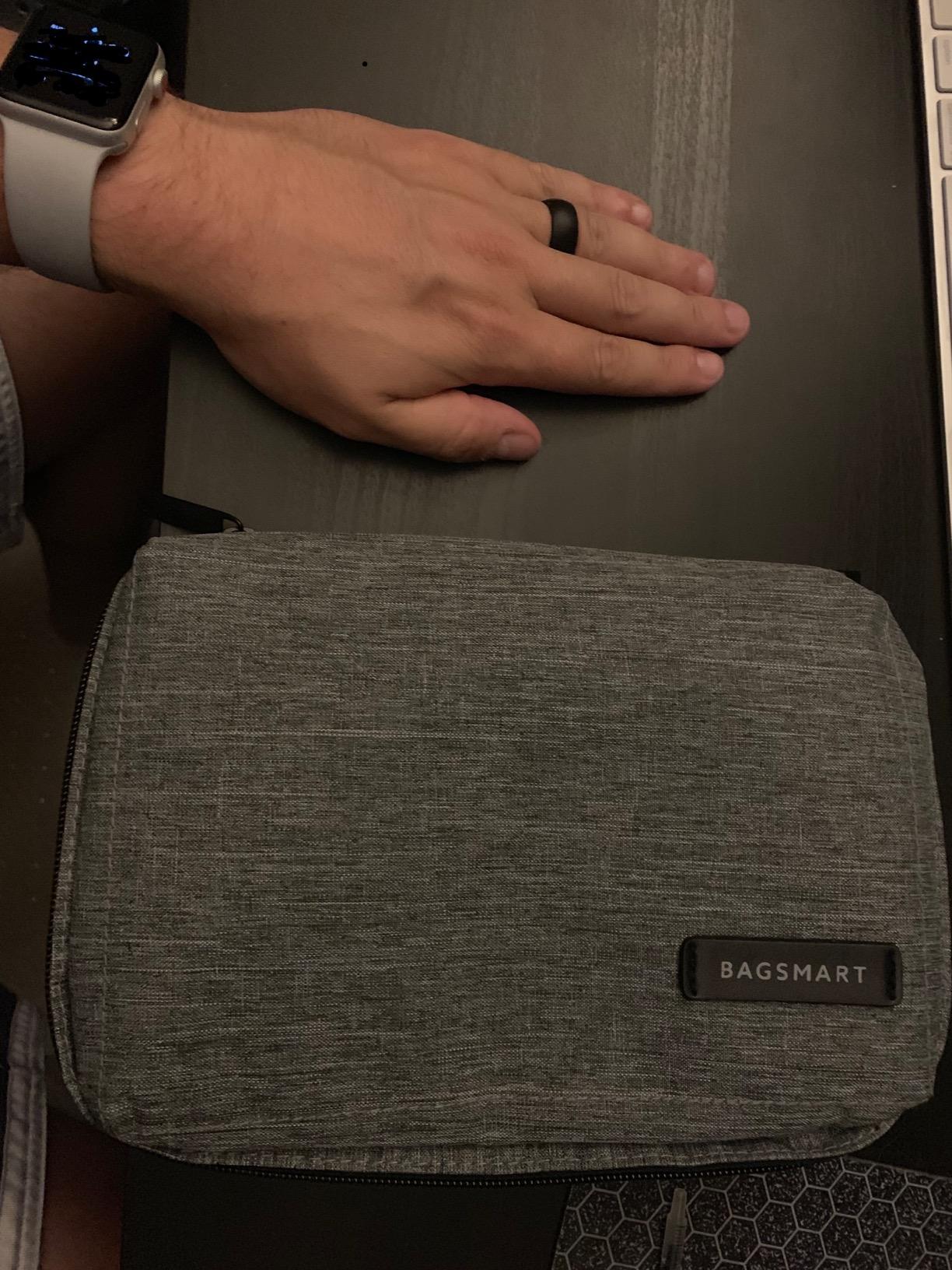 BAGSMART Electronics Organizer Travel Case, Cable Charger Cord Tech Organizer Pouch for Phone Charger Accessories, Black customer photo 2