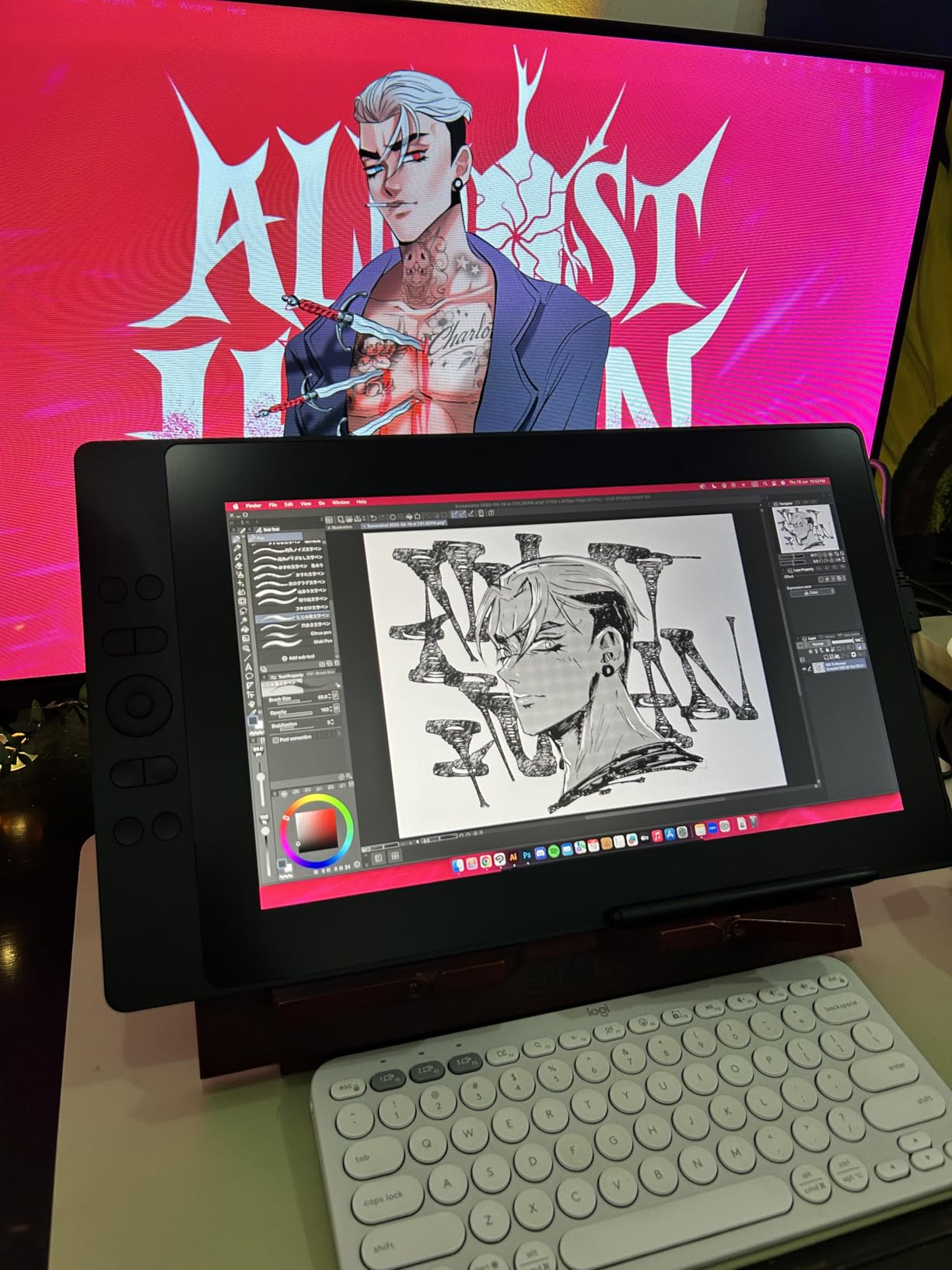 UGEE UE12 11.6 inch Drawing Tablet with Screen, Graphic Tablet with Full-Laminated Screen, 124% sRGB Color Gamut, Battery-Free Stylus & 8 Shortcut Keys, Drawing Pad Compatible with Windows/Mac/Android customer photo 2