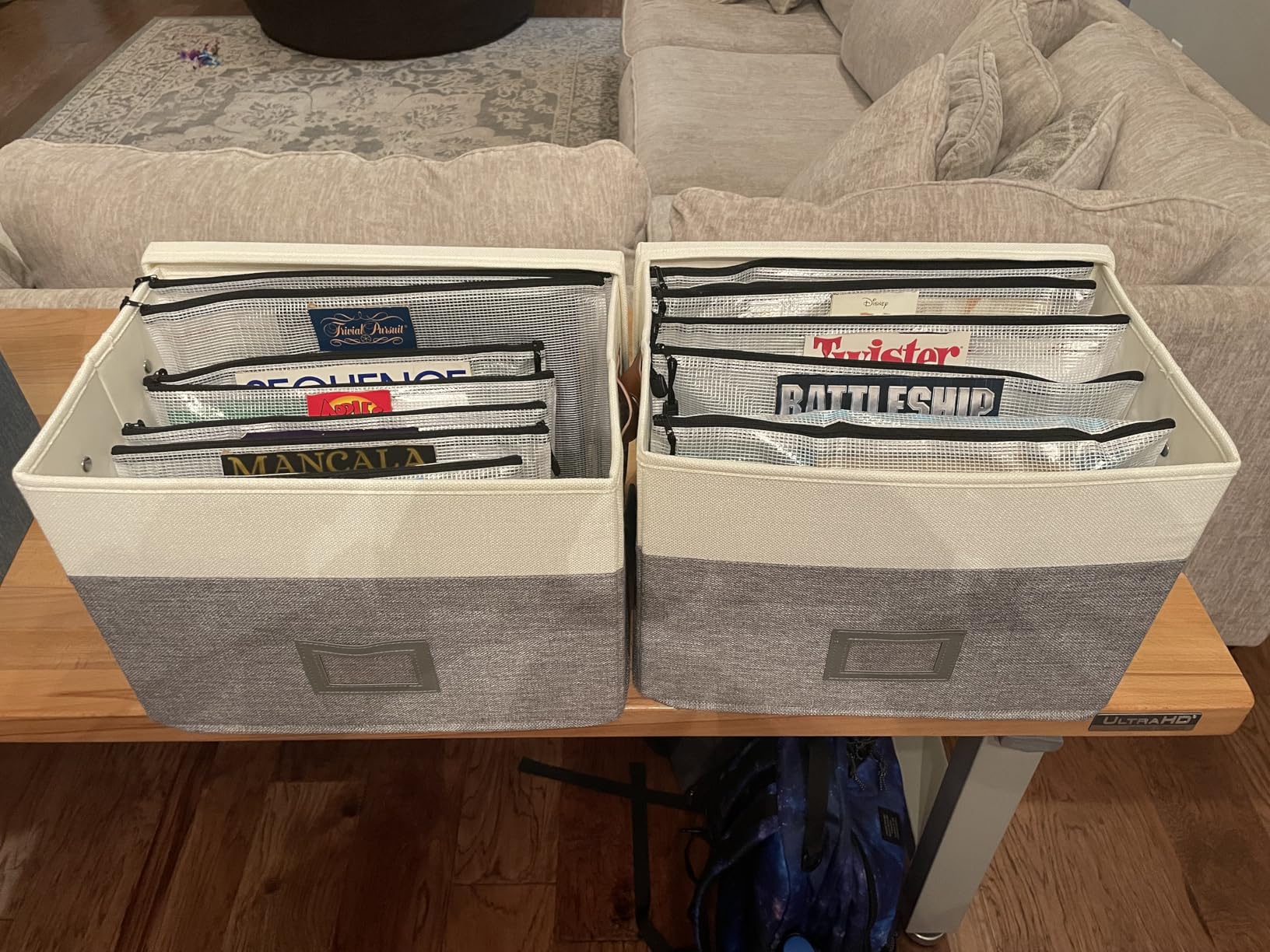 Board Game Organizer with 12pcs Zipper Bags and Writable Stickers, Storage with Lid for Office Supplies, Puzzles, Video Game, Craft Products customer photo 1