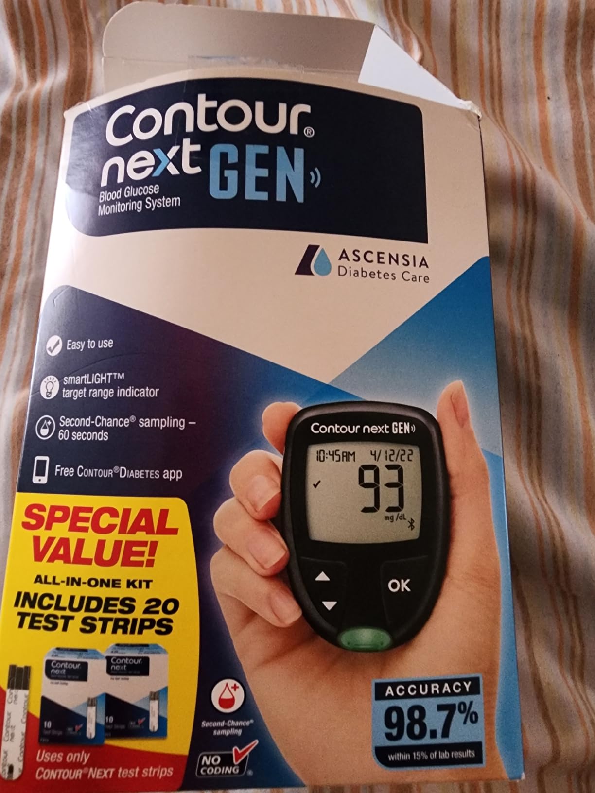 Ascensia CONTOUR NEXT GEN Blood Glucose Monitoring System - All-in-One Kit for Diabetes with Glucose Monitor and 90 Test Strips For Blood Sugar & Glucose Testing customer photo 2