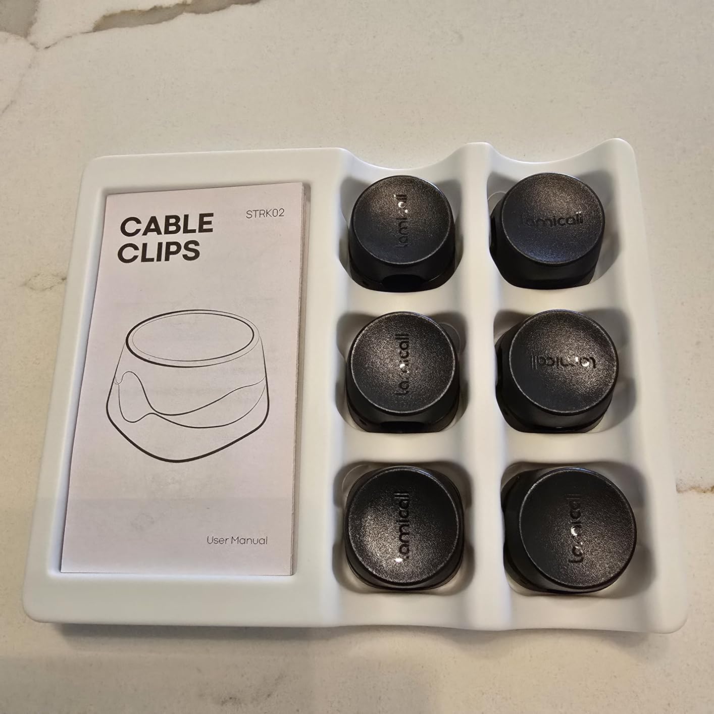 Lamicall Cord Organizer [1s Lock] Spring Cable Holder Clips - 6Pack Desk Cable Management Clips, Phone Charger Cord [Smooth Adjustable], Adhesive Wire Organizer Keeper for Nightstand Wall Car Office customer photo 2