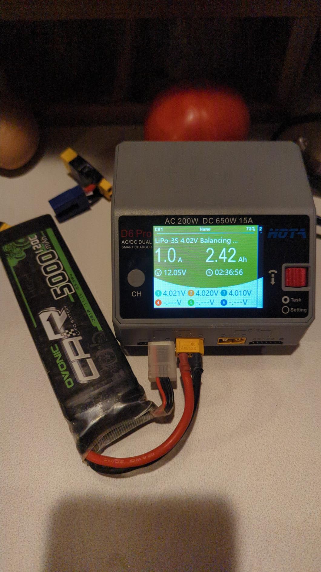 HOTA D6 Pro RC Battery AC200W DC 325W Dual RC Charger 15A Balance Charger for RC 1S 2S 3S 4S 5S 6S Lipo Batteries LiHv Nicd NiMH Battery Charging RC Car, Boat, FPV Race Drone Parts customer photo 1