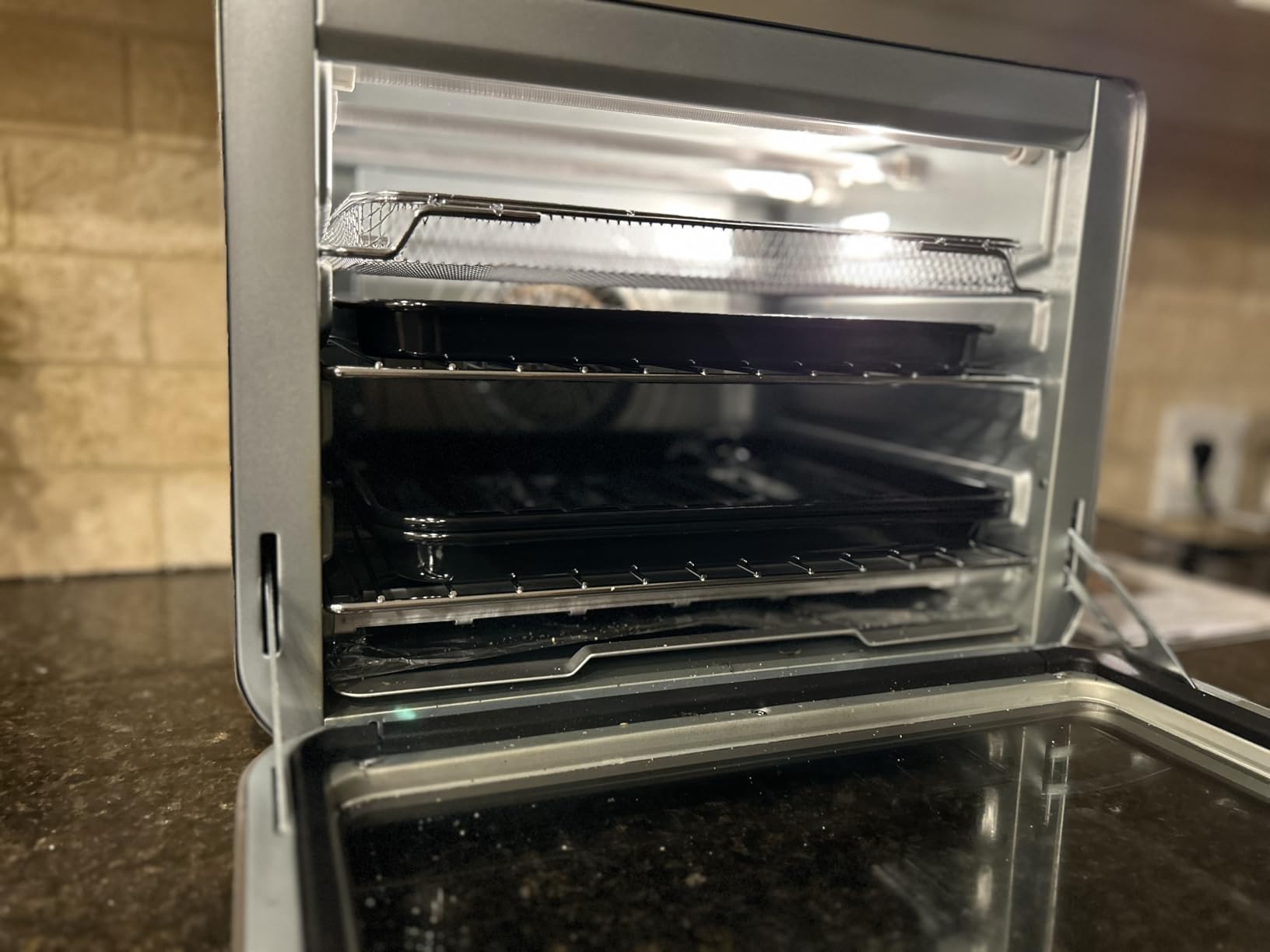 Ninja Prestige Smart XL with Pro Cook System 10-in-1 Air Fry Digital Countertop Convection Toaster Oven with Air Fry, Air Roast, Broil & Bake, Pro Cook Thermometer, 1800 Watts, Stainless Steel, DT551 customer photo 1