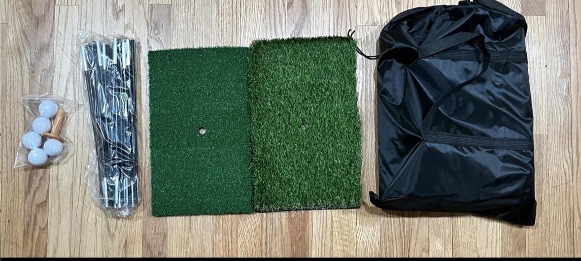 Golf Net: 10x7ft Golf Practice Net for Backyard Chipping Driving with Dual-Turf Golf Hitting Mat, All-in-1 Outdoor Indoor Golf Hitting Net with Multiple Targets, Golf Aid for Men/Golf Lovers customer photo 2