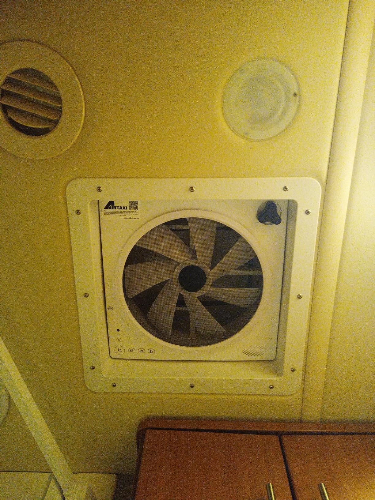 RV Roof Vent Fan with Rain Sensor & Remote, 1170 CFM High Airflow, 25dB Whisper Quiet 4-Speed Exhaust Fan, 14x14 Reversible 12V Vent for Camper, Trailer, Motorhome, 3-Year Warranty customer photo 2