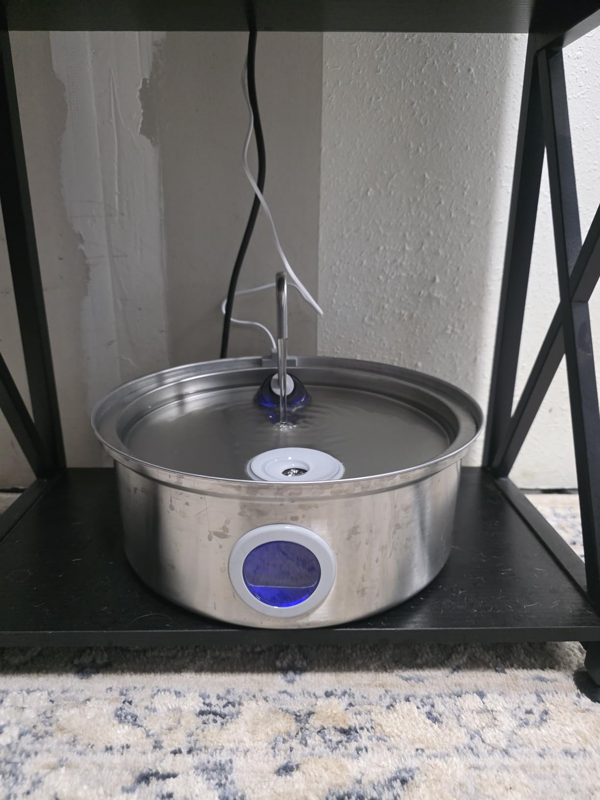 oneisall Dog Water Fountain, 7L/230oz/1.8G Quiet Dog Fountain Water Bowl, Stainless Steel Dog Water Fountain with Visual Water Level&Triple Filtration for Large Medium Small Breed Dogs Pets customer photo 1