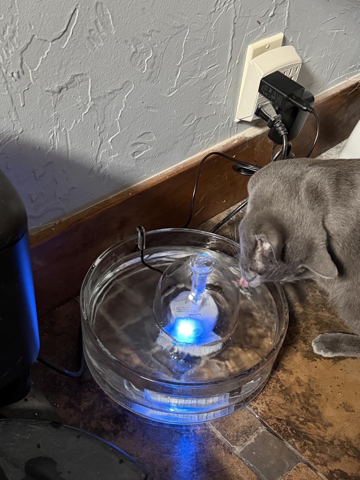 Ceramic Cat Water Fountain - 2.1L/71oz - All-Ceramic Body & Pure Copper Water Spout - Non-Toxic - Automatic Pet Drinking Fountain Indoor with Ultra-Quiet Pump, and 3Pcs Filter & Sponge (White) customer photo 2