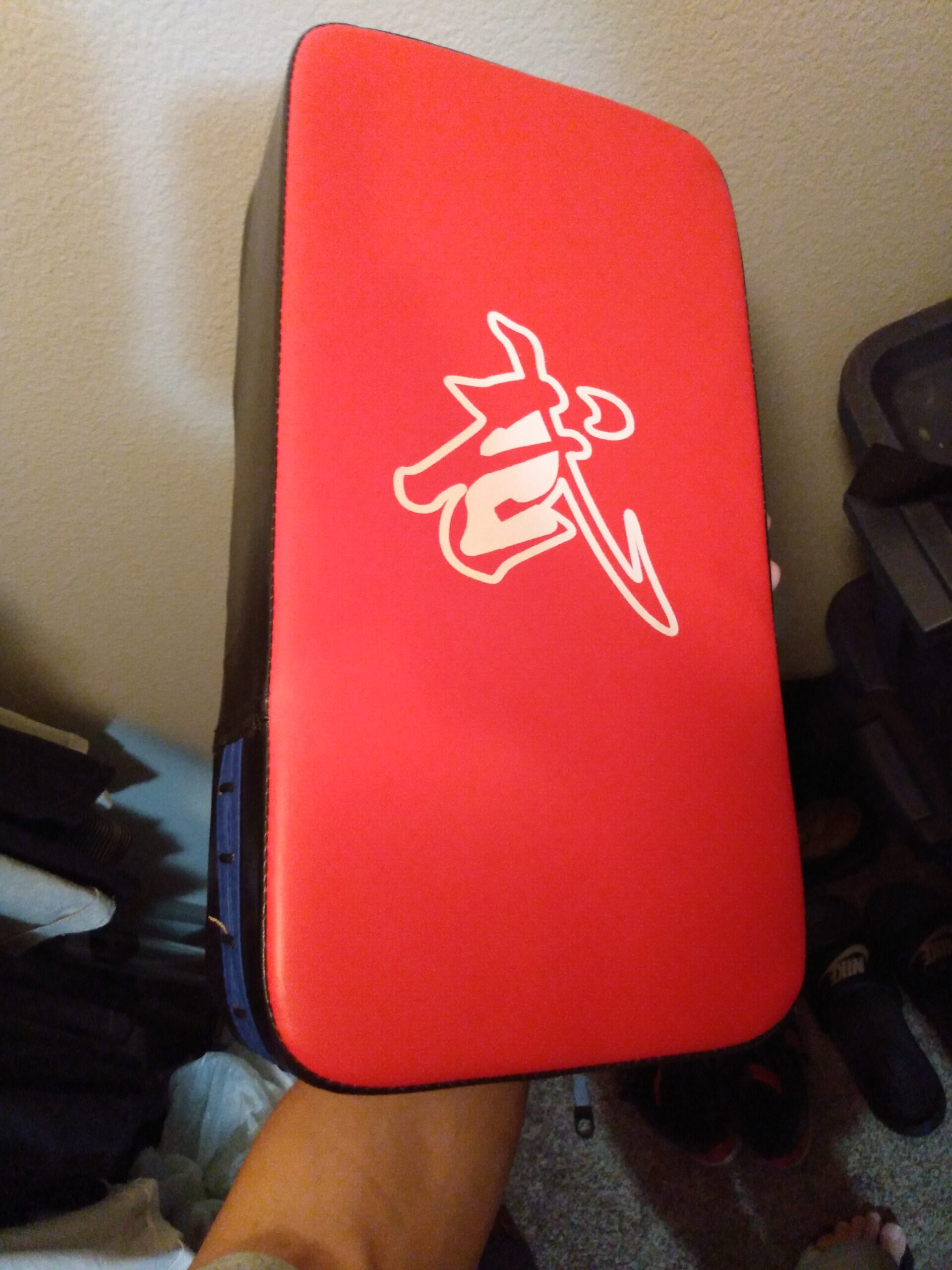 TLBTEK Taekwondo Kick Shield - Muay Thai MMA Karate Kickboxing Training Pads - Curved Leather Strike Shield customer photo 1