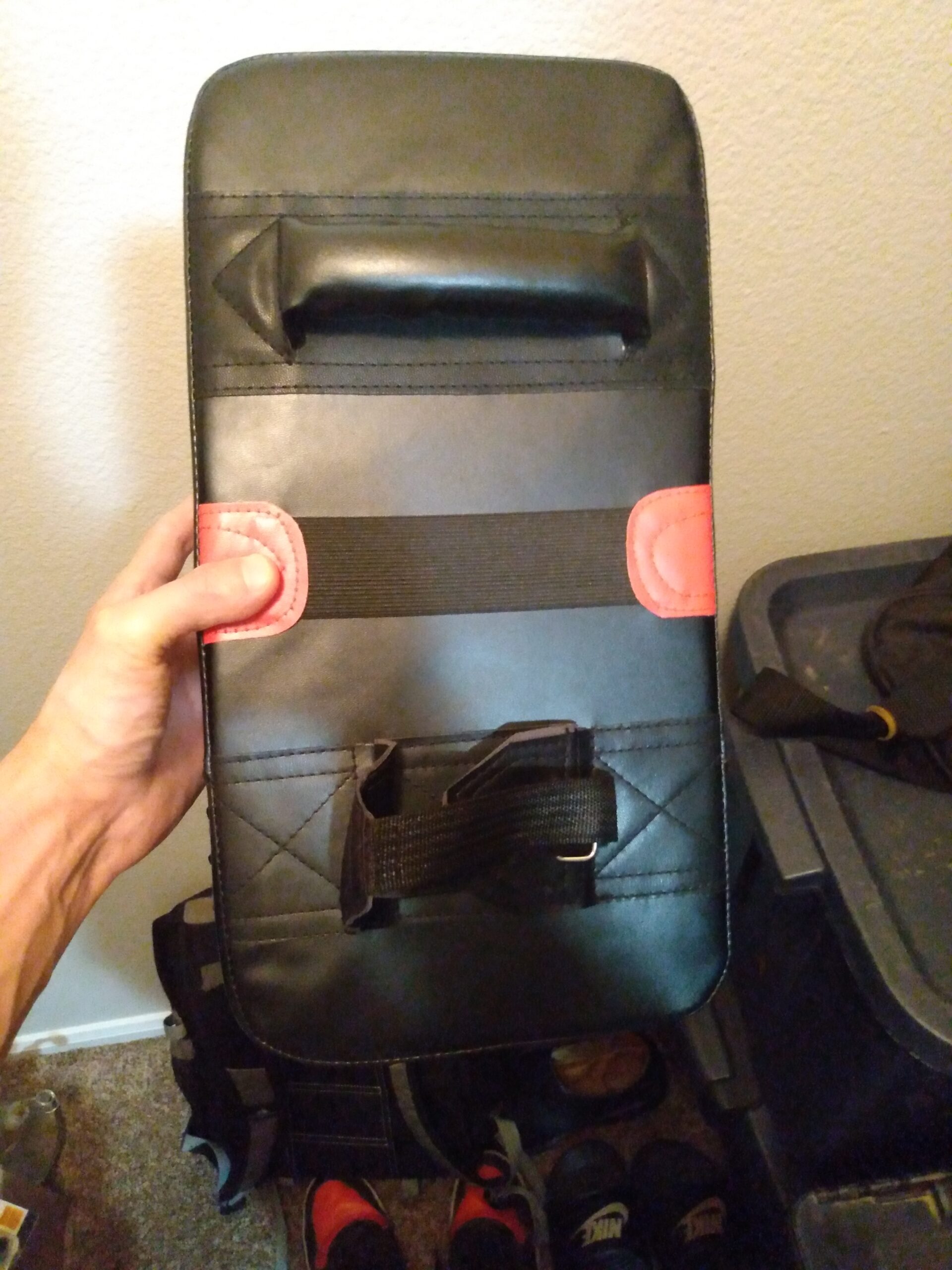 TLBTEK Taekwondo Kick Shield - Muay Thai MMA Karate Kickboxing Training Pads - Curved Leather Strike Shield customer photo 2