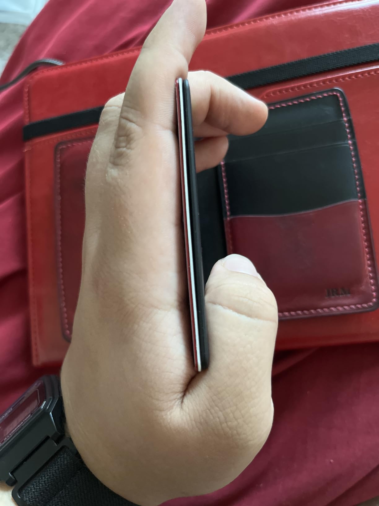 Life360 Tile Slim - Wallet Finder, Bluetooth Tracker and Item Locator for Luggage Tags, Passports and More. Both iOS and Android Compatible. Phone Finder. 1-Pack (Black) customer photo 1