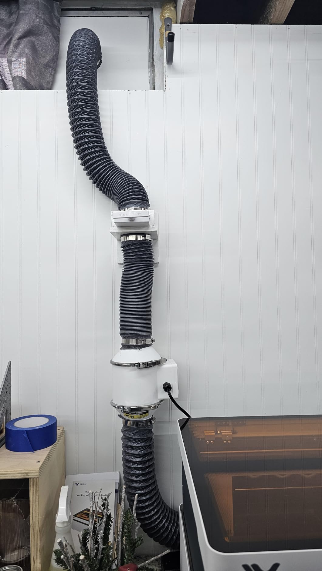 Powerful 3 Inch Inline Duct Ventilation Fan AC Vent Blower Exhaust Fan w/ 1.5M Pipe, Enhanced Air Flow, Low Noise for 3D Printer Enclosure, Laser Engraver Cover, Resin, Greenhouse Ventilation Equipment customer photo 2