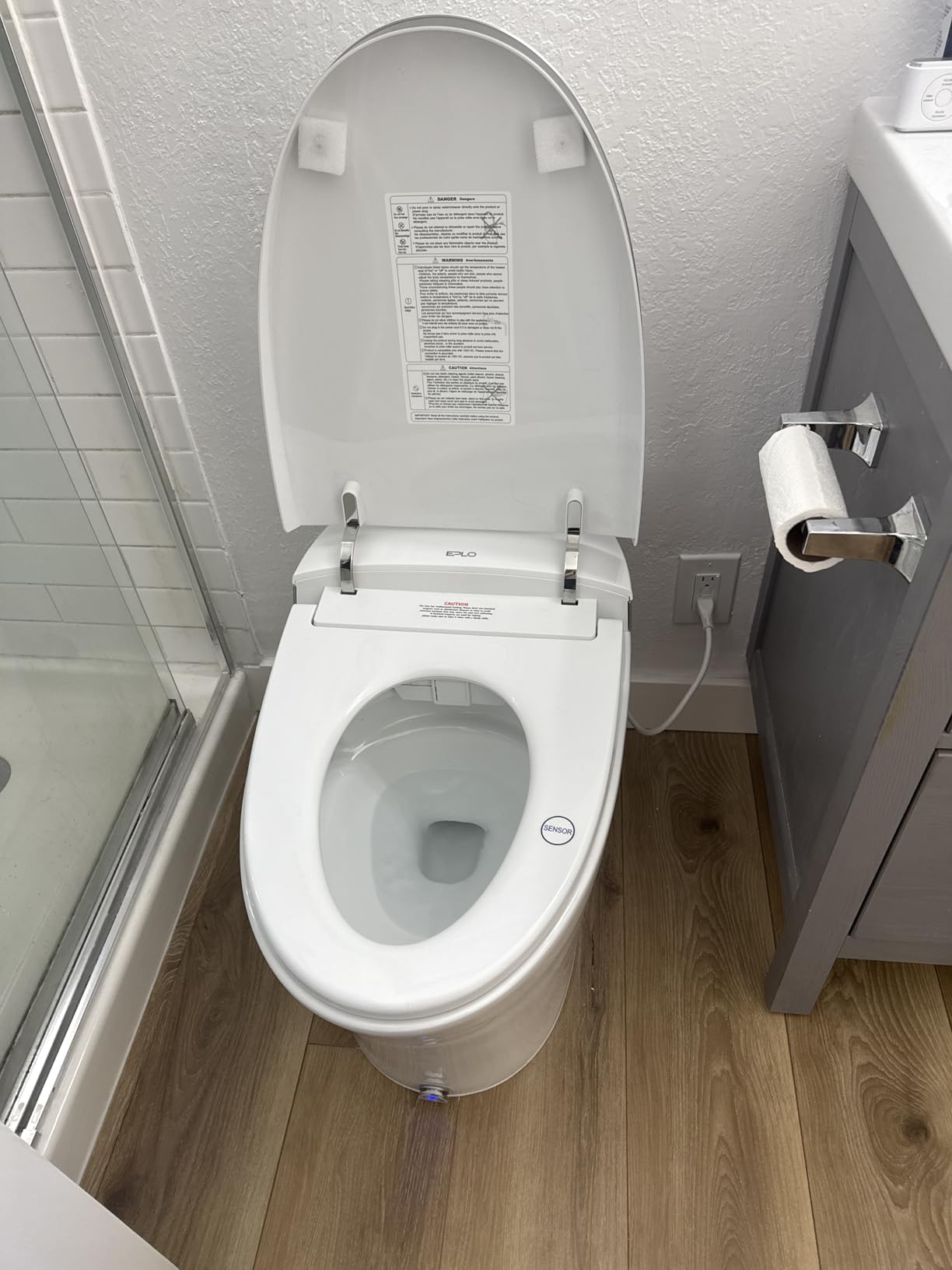 EPLO Smart Toilet with Bidet Built In, Luxury Bidet with Heated Seat ADA Comfort Height & Foam Dispenser, Elongated Japanese Toilet with Automatic Flush, Dryer, Night Light, TEMP Display - iX7 MT customer photo 1