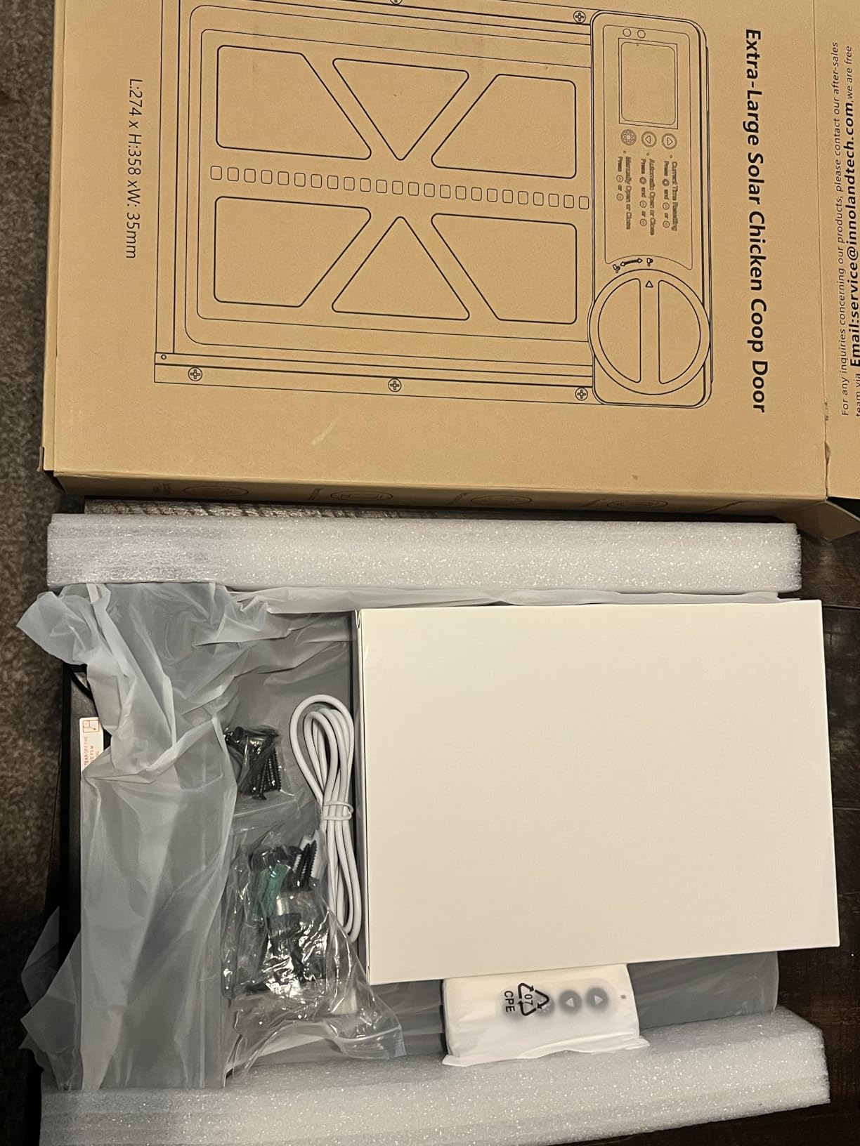 Automatic Chicken Coop Door Solar Powered with Timer/Light Sensor, Solar Chicken Coop Door Anti-Pinch, Aluminum Alloy Chicken Door | Larger Solar Panel | Higher Capacity Battery | 20M Remote Control customer photo 2