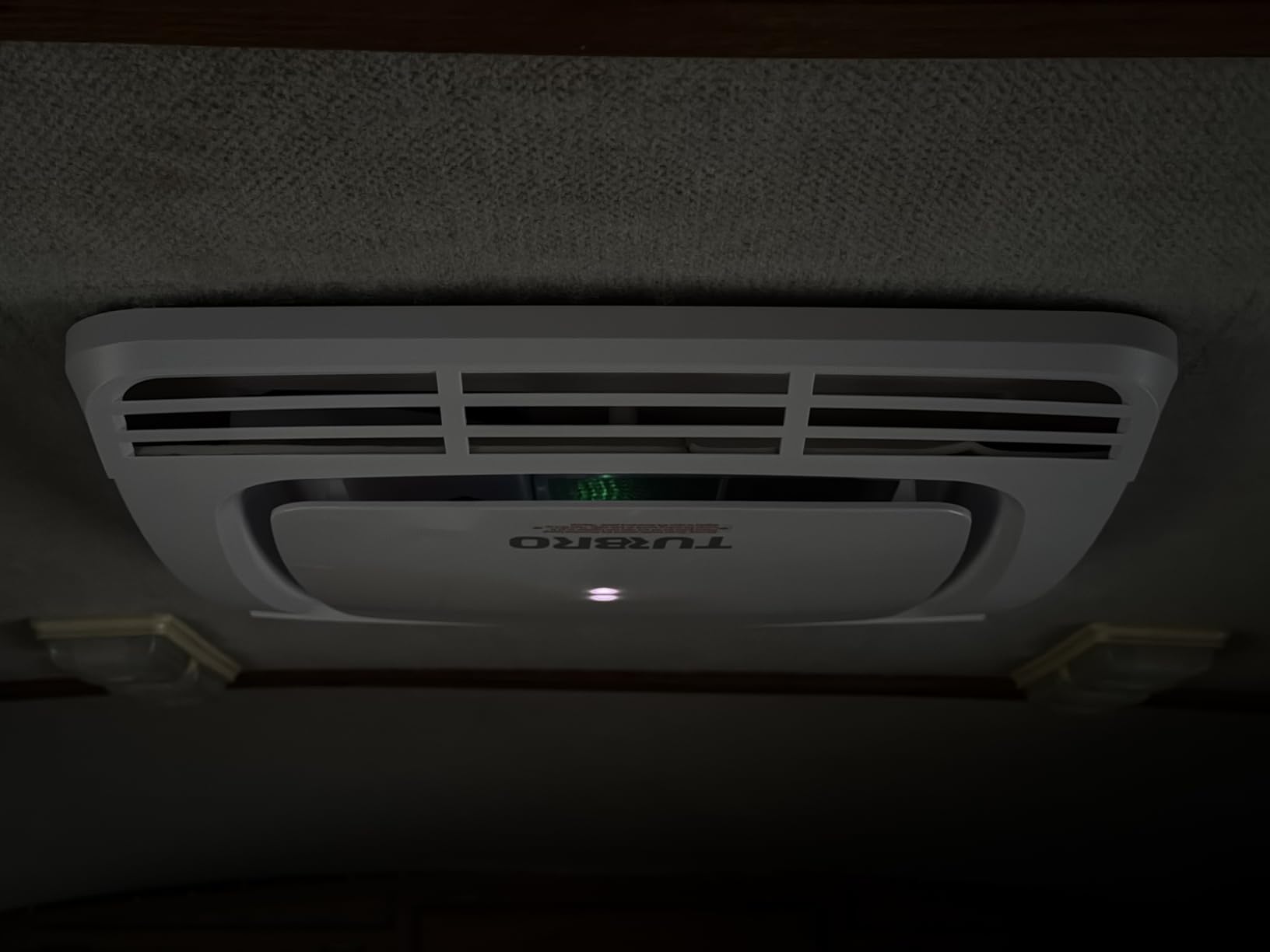 TURBRO RV Air Conditioner, 15,000 BTU Cooling with 1,500W Electric Heating, Non-ducted Rooftop Unit with Lift Handles, Ceiling Assembly with Atmosphere Lamp, 115V AC, Remote and WiFi-Controlled, White customer photo 2