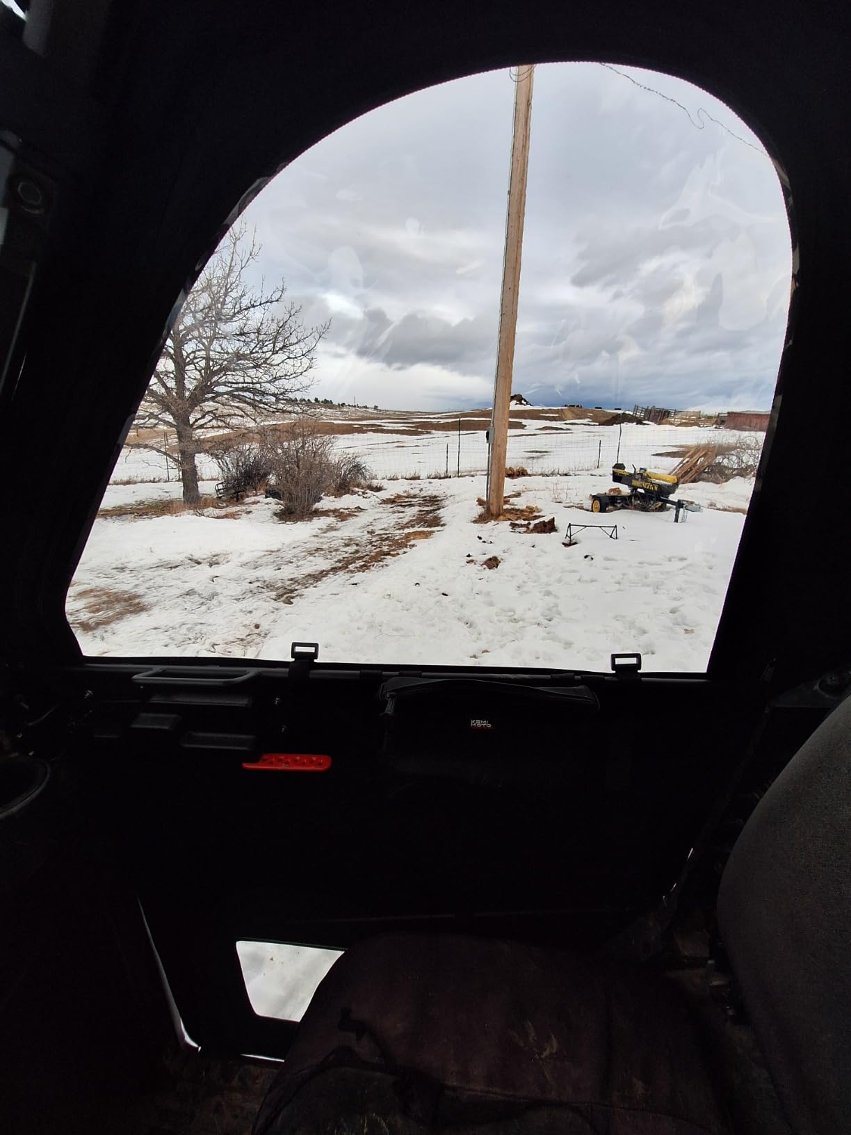 KEMIMOTO UTV Doors with Steel Frame Compatible with Polaris Ranger 1000/ XP1000 2020-2026, Waterproof Tear-Resistant Embossed PVC Oxford Fabric Cab Enclosure Upper Window Replace #2882902 customer photo 2