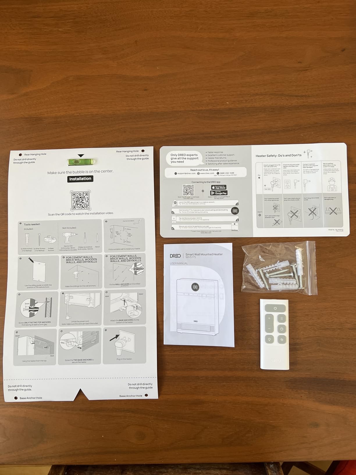 DREO Smart Wall Heater, IP24 Electric PTC Space Heaters for Indoor Use, 30 Degree Oscillation, Adjustable Thermostat, Remote Control, Works with Alexa, 24H Timer, Easy-mounted for Office, Bedroom, Home customer photo 2