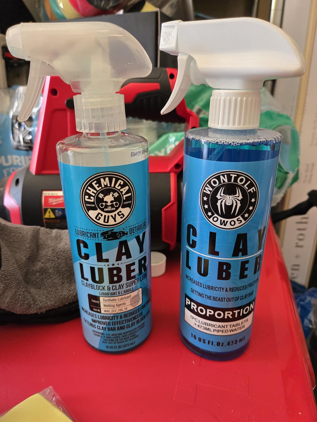 Wontolf Clay Bar Kit, Complete Clay Bars Auto Detailing Clay Luber Lubricant Car Wash Kit, Premium Grade 4 Clay Bars, Lubricant Tablets 10 Pack customer photo 2