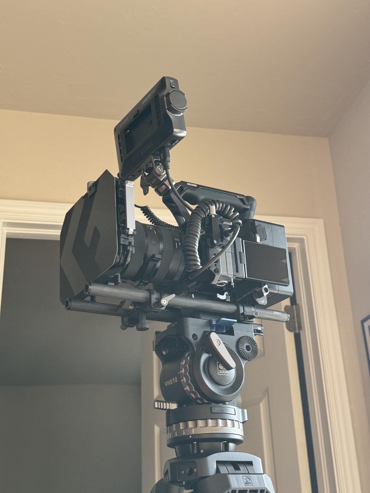 K&F CONCEPT Mini Matte Box +ND4+ND32 Filters Kit, DSLR Matte Box with Carbon Fiber Top Flag Square Filters Trays with 67/72/77/82/95mm Adapter Rings, for 4x5.65 Square UV ND Effect Filter customer photo 2