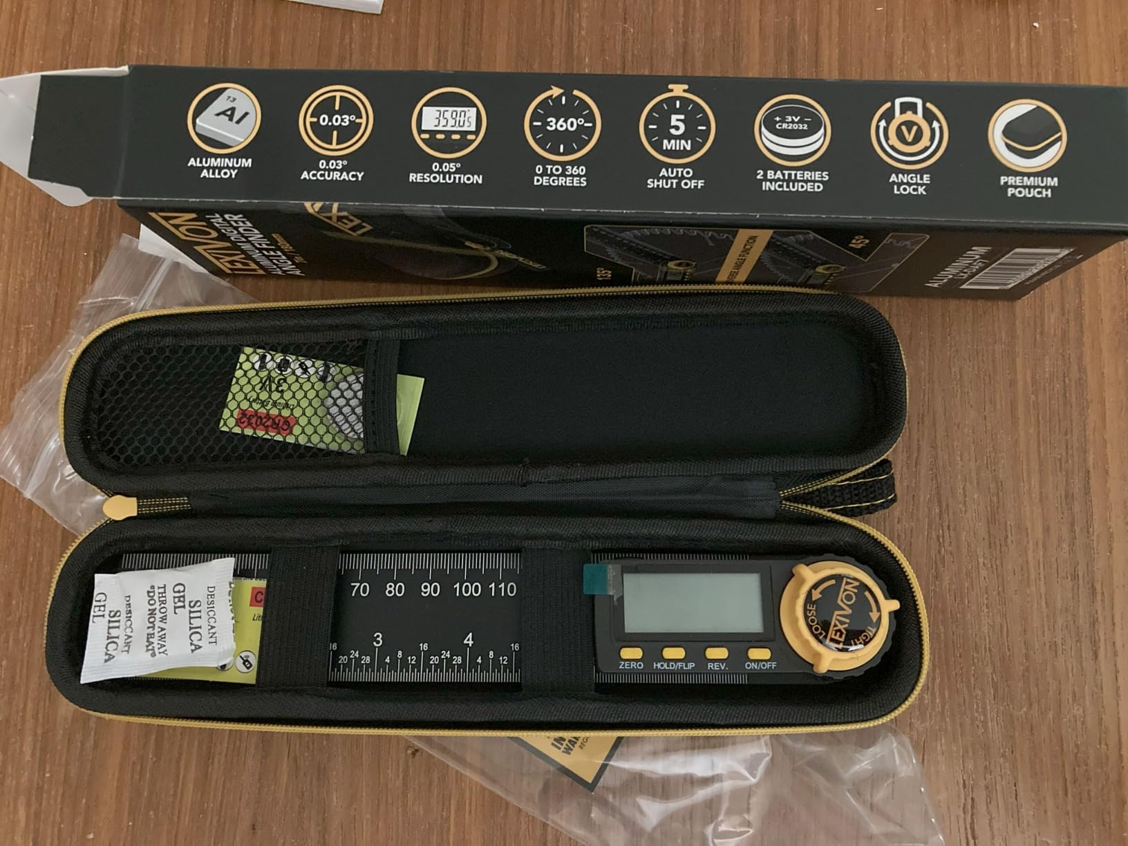 LEXIVON Aluminum Digital Angle Finder Gauge, 7-inch/180mm Multi-Purpose Protractor, Includes XL Display and Rugged Zippered Pouch (LX-DAF7) customer photo 2