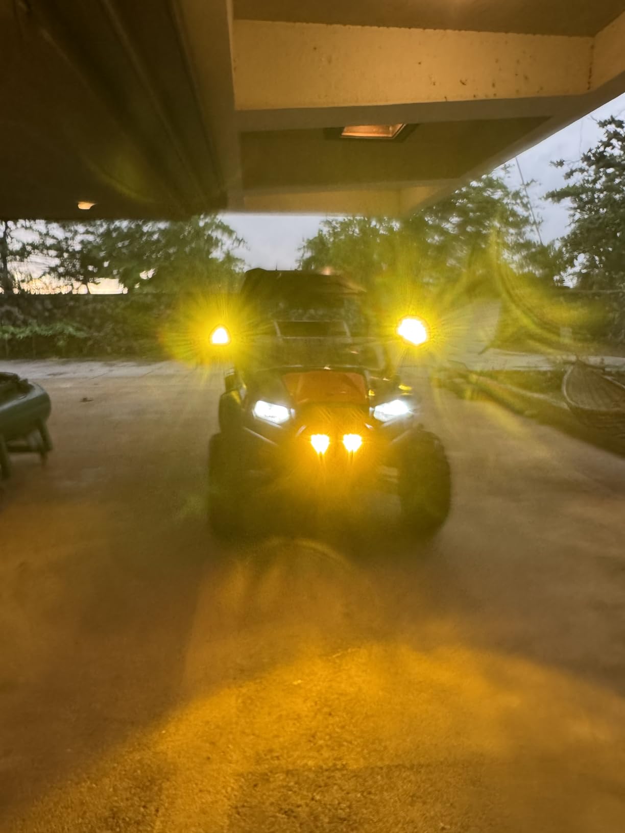 Xprite UTV Side Mirrors 2025 New Aluminum w/Amber LED Spot Light Amber Lens for 1.75