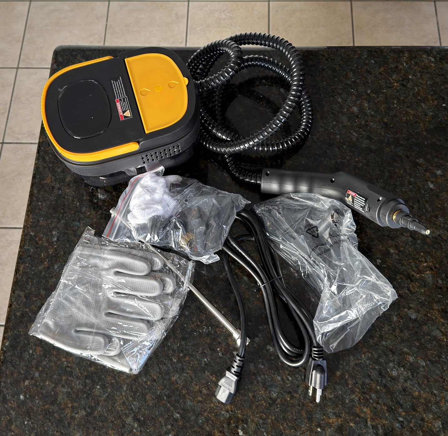 Gautye Steam Cleaner, 3 Level Adjustable Handle, 15s Heat Up, 1.69 Quarts Tank, Portable Steamer for Cleaning with 15 pcs Accessories, Steam Cleaner for Home for Dirt, Grease, Grout, Tile,Floor, Car customer photo 1