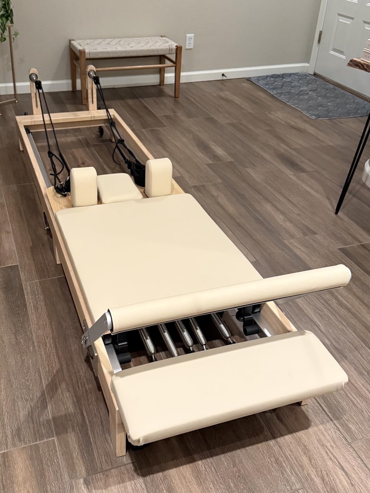 Pilates Reformer Machine, Quick-Assembly Studio Grade Pilates Equipment for Gym and Home, Oak Wood Pilates Reformer with Reformer Accessories customer photo 2