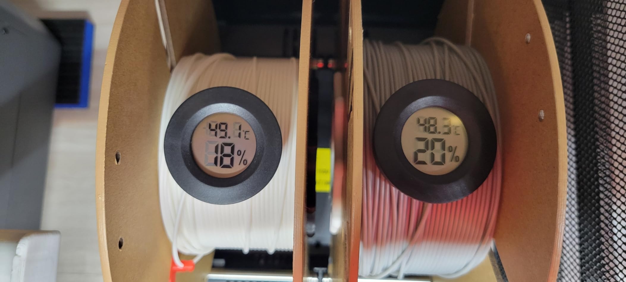 Comgrow Filament Dryer Box, SH02 Dry Box Filament Sealed Storage Box 3D Printer 2 Spools Holder with PTC Fast Heater, Filament Dehydrator with Touch Screen Compatible with PLA PETG TPU ABS 1.75/2.85mm customer photo 2