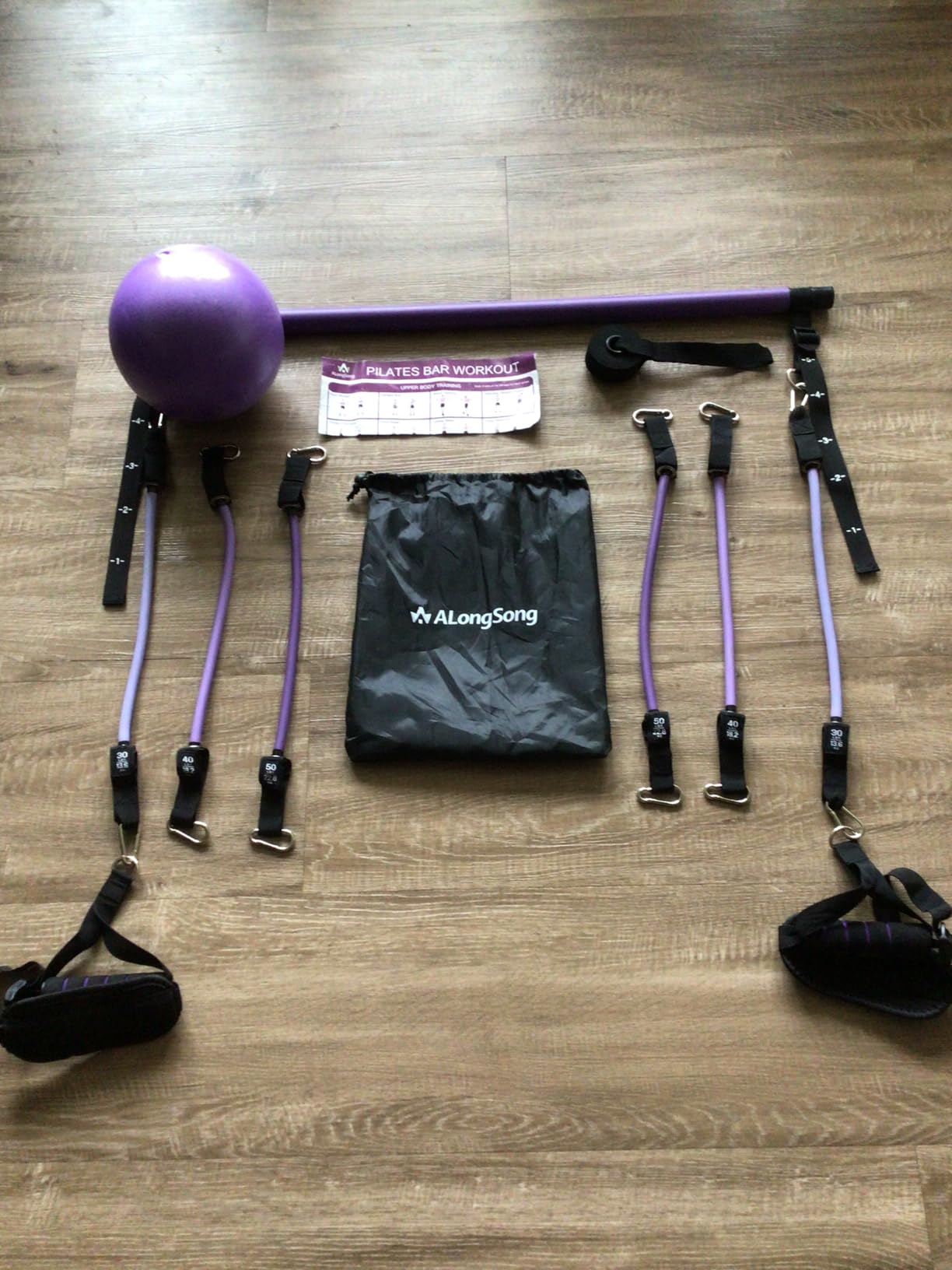 Upgraded Pilates Bar Kit with Resistance Bands Natural Latex for Women & Men, Heavy-Duty Stainless Steel Multifunctional Yoga Pilates Stick for Home Gym Exercise Fitness Equipment Full-Body Workouts customer photo 1