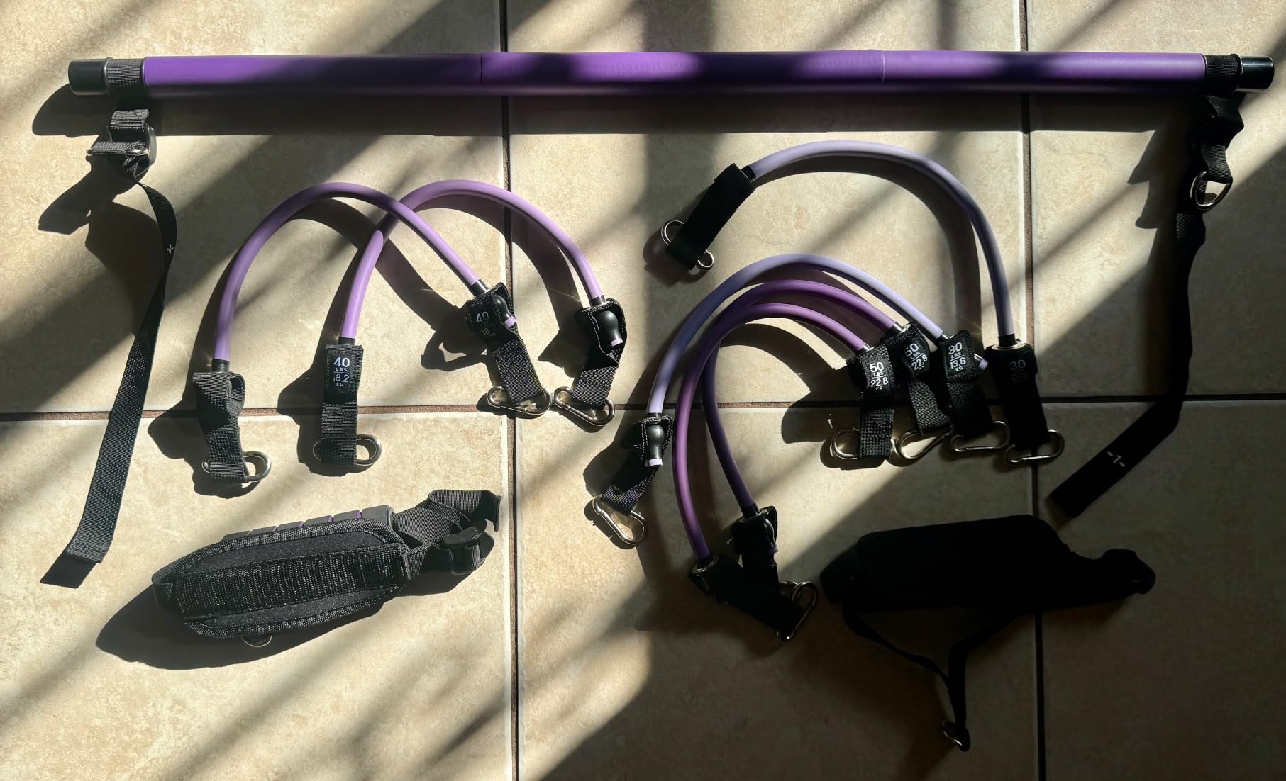 Upgraded Pilates Bar Kit with Resistance Bands Natural Latex for Women & Men, Heavy-Duty Stainless Steel Multifunctional Yoga Pilates Stick for Home Gym Exercise Fitness Equipment Full-Body Workouts customer photo 2