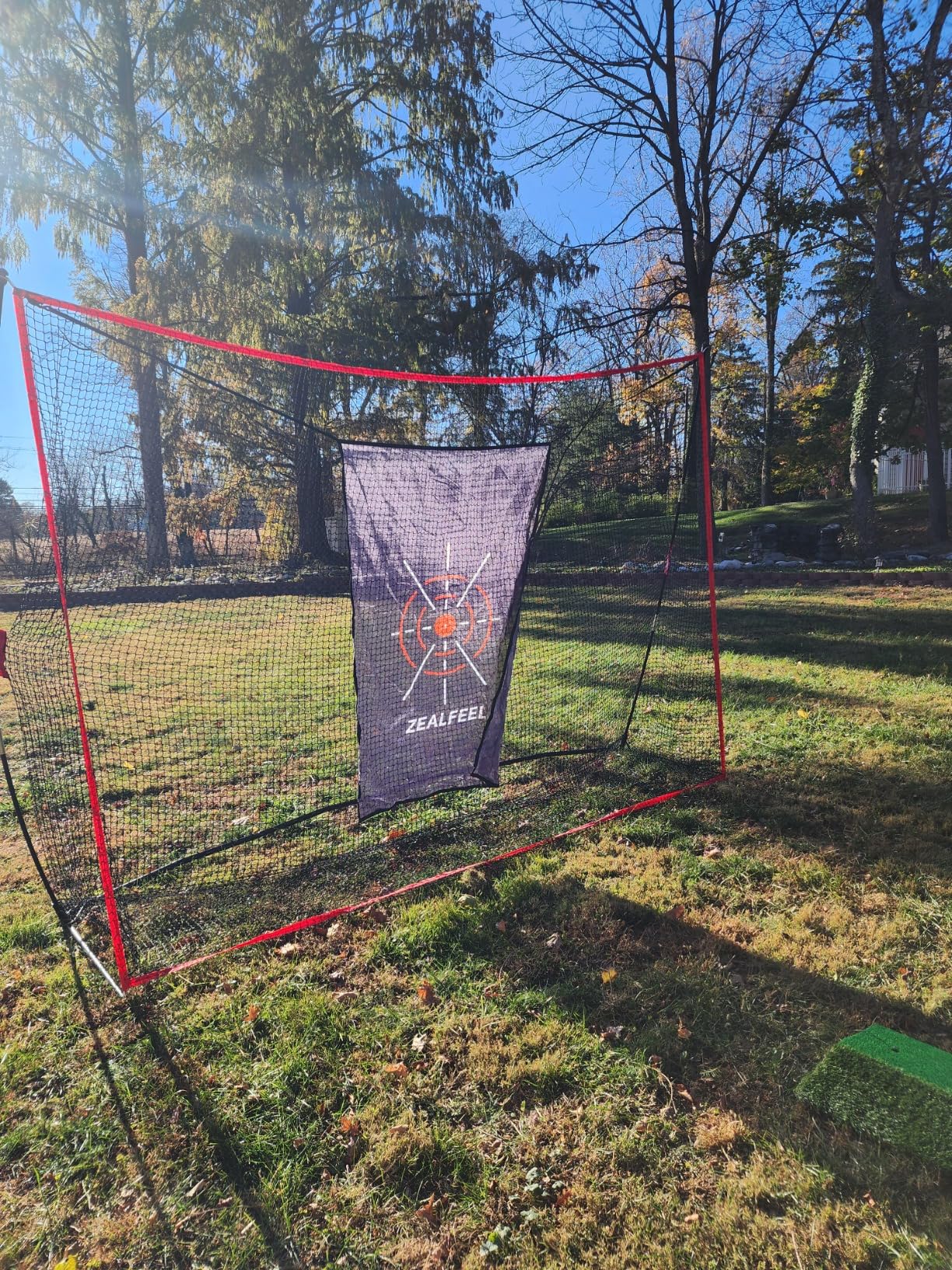 Golf Net, 10x7ft Practice Net with Chipping Net, Foldable Mat, Silk Target, 8 Tees, 6 Balls, Carry Bag, Golf Hiting Nets for Backyard Driving Chipping Indoor Outdoor Use customer photo 2