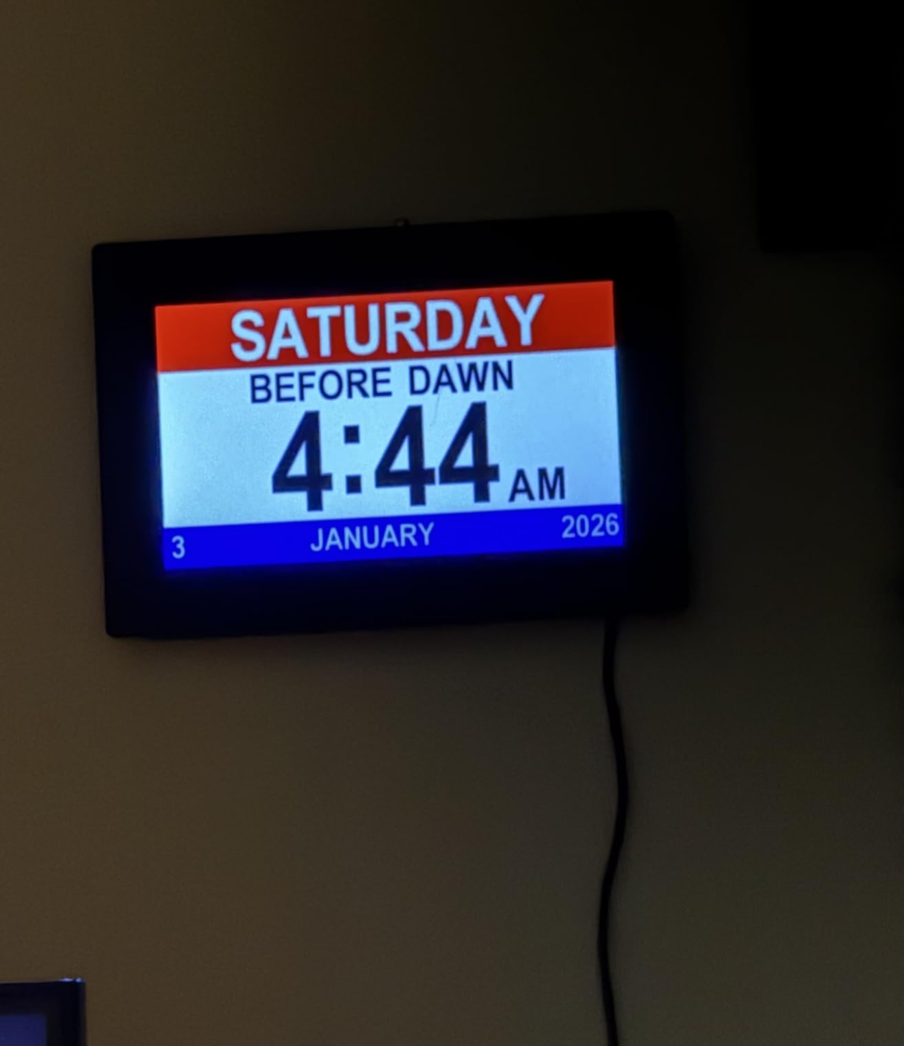 CAZOKASI 8inch Extra Large Impaired Vision Digital Alarm Clock with Day and Time for Elderly Calendar Clock Auto Dimmable Clock customer photo 2