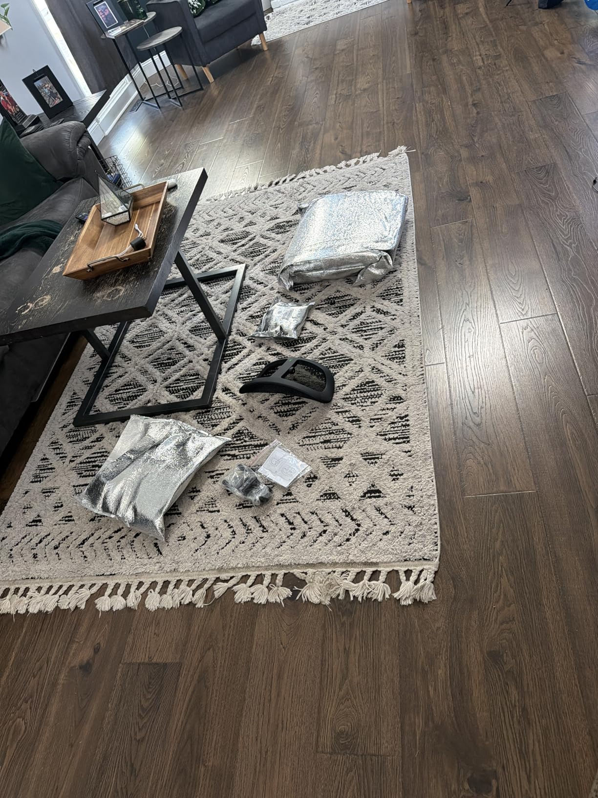 CAPOT Ergonomic Mesh Office Chair, Adjustable Lumbar High Back Desk Chair 400lbs, 4D Flip-up Arms, 3-Level Tilt Backrest, 3D Headrest, PU Wheels, Swivel Rolling Computer Seating for Long Desk Work customer photo 1