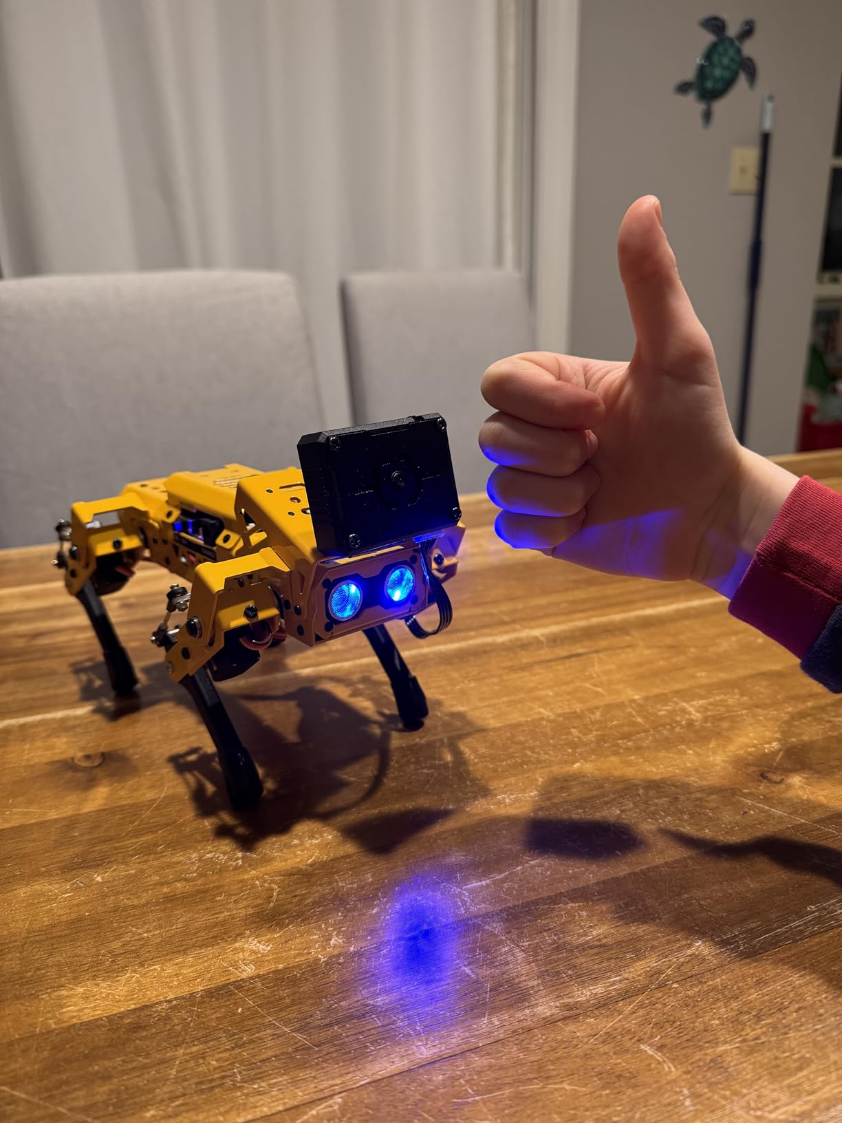 MechDog Robot Dog for Arduino Scratch Python Starter Smart Robot Kit with ESP32 AI Camera, Self Balancing Target Recognition&Tracing Open Source Bionic Quadruped Programming Science Set, Standard Kit customer photo 1