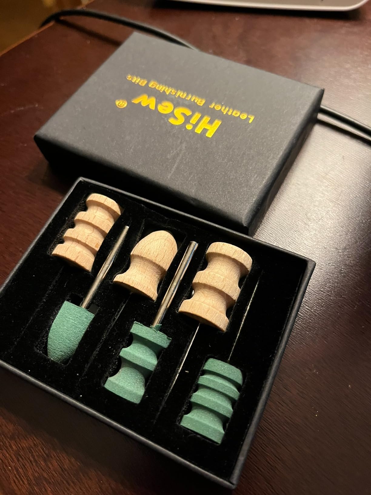 Hisew Leather Edge Burnishing Bits - Standard Set of 6 for Smoothing & Polishing Medium-Firm Leather Edges, Like Veg-Tan customer photo 1