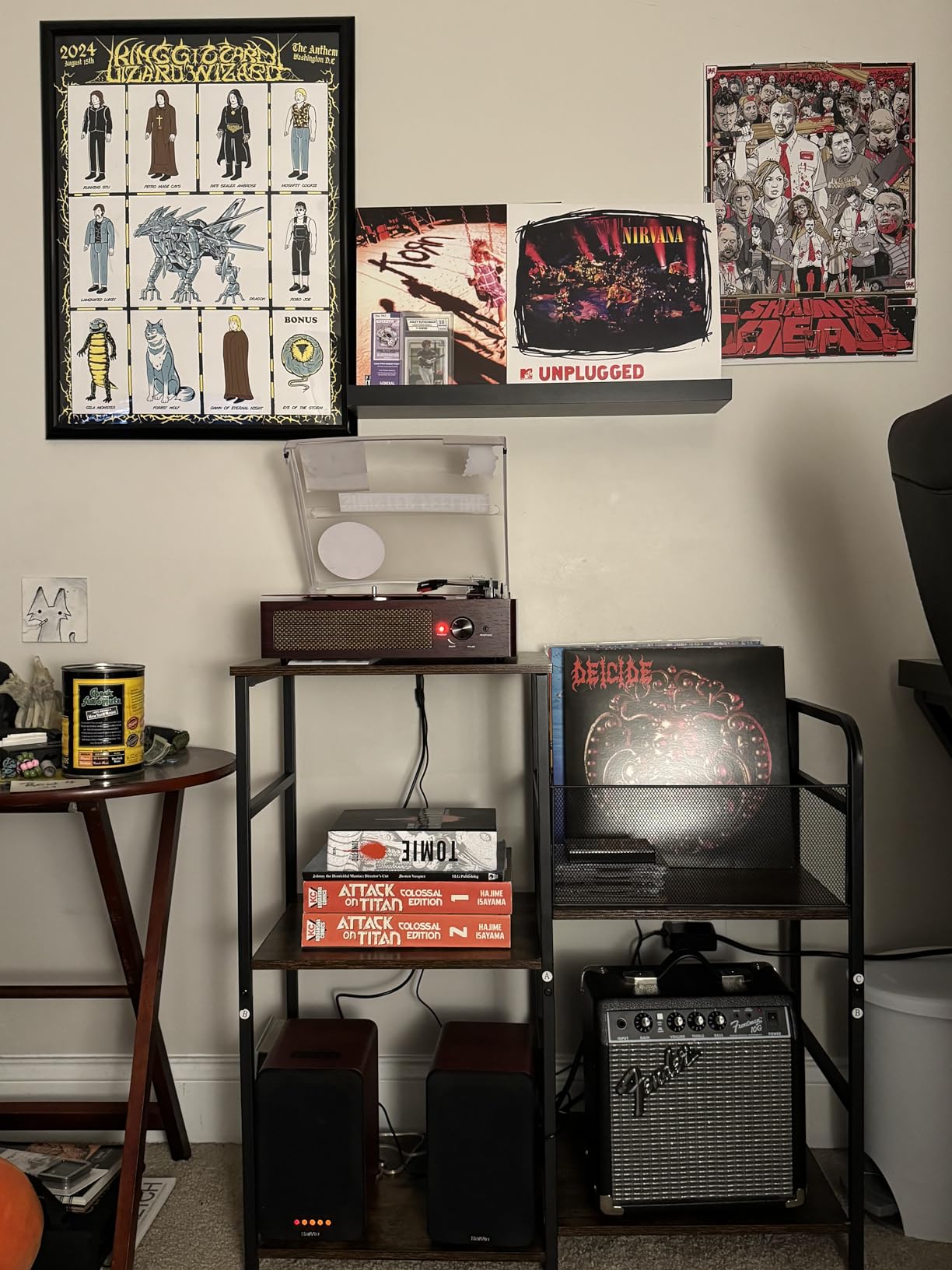 Record Player Stand, Turntable Stand with Vinyl Storage Holds up to 300+ Albums, Storage Cabinet for Vinyl Records, Record Player Table for Living Room customer photo 2