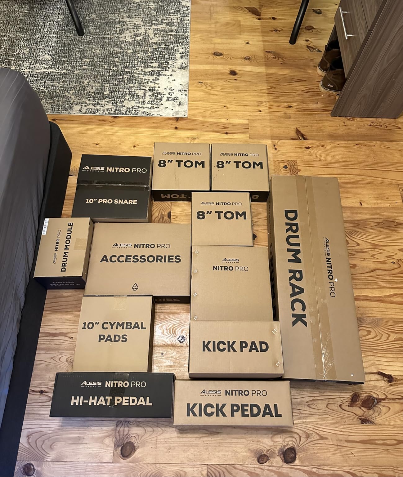 Alesis Nitro Pro Electric Drum Set with Dual-Zone Quiet Mesh Pads, 500+ Authentic BFD Sounds, Bluetooth, Drumeo, USB MIDI, Double Kick Compatible customer photo 2