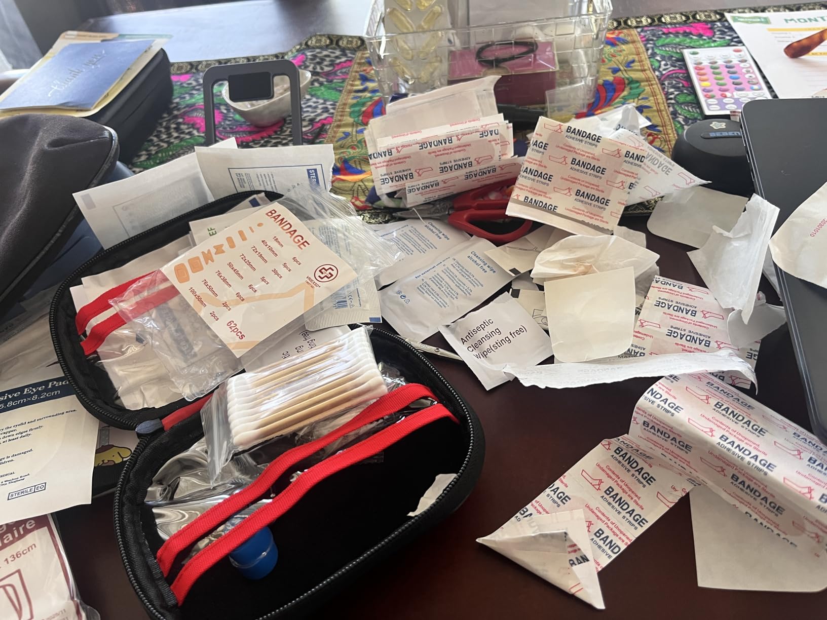 Mini First Aid Kit - 150 Piece Small Waterproof Hard Shell Medical Kit for Home, Car, Travel, Camping, Truck, Hiking, Sports, Office, Vehicle & Outdoor Emergencies- Small First Aid Medical Kit (Red) customer photo 1