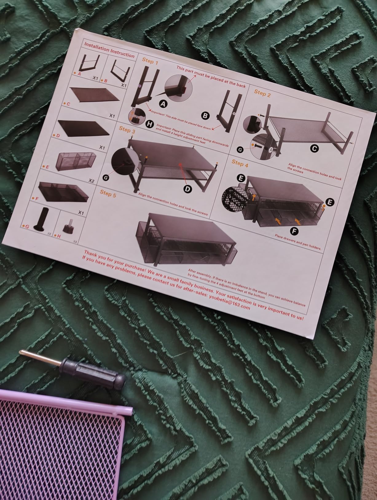 OPNICE Desk Organizer and Accessories, 2-Tier Computer Monitor Stand Riser with Drawer and 2 Pen Holders, Laptop Stand, Office Desk Accessories for Office Supplies, Black customer photo 2