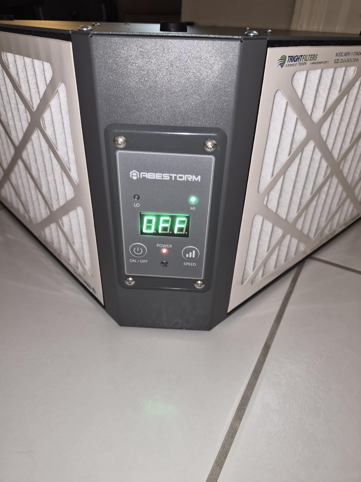 Abestorm 360 Degree Intake Air Filtration System for Woodworking, Built-in Ionizer, 1350CFM Hanging Air Filter, Shop Dust Collector, Garage WorkShop, MERV-11 filter, DecDust 1350IG customer photo 1