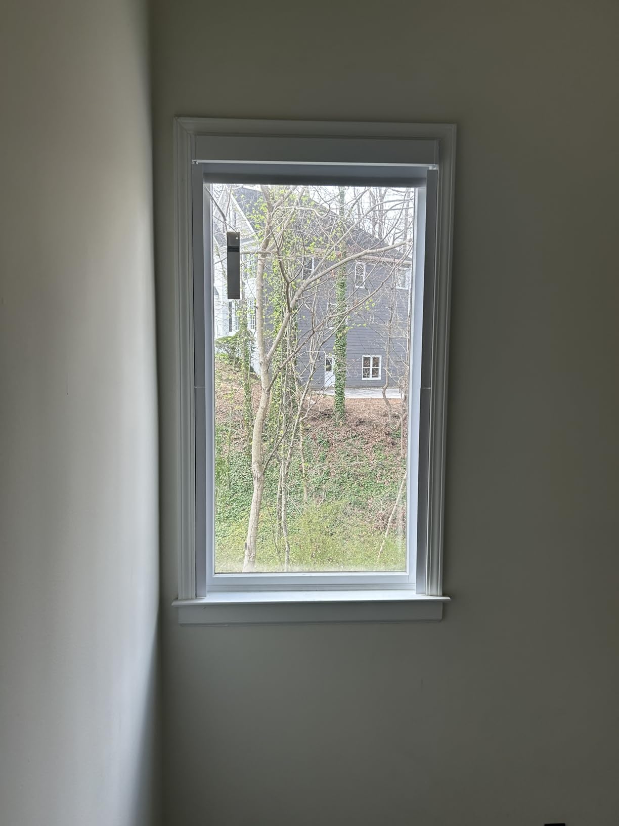 Aprilsmart Motorized Blinds with Remote, 100% Blackout Smart Blinds Compatible with Apple HomeKit Alexa Google Home- Voice and app Control, Motorized Roller Shades Custom Size (Linen White-02) customer photo 2