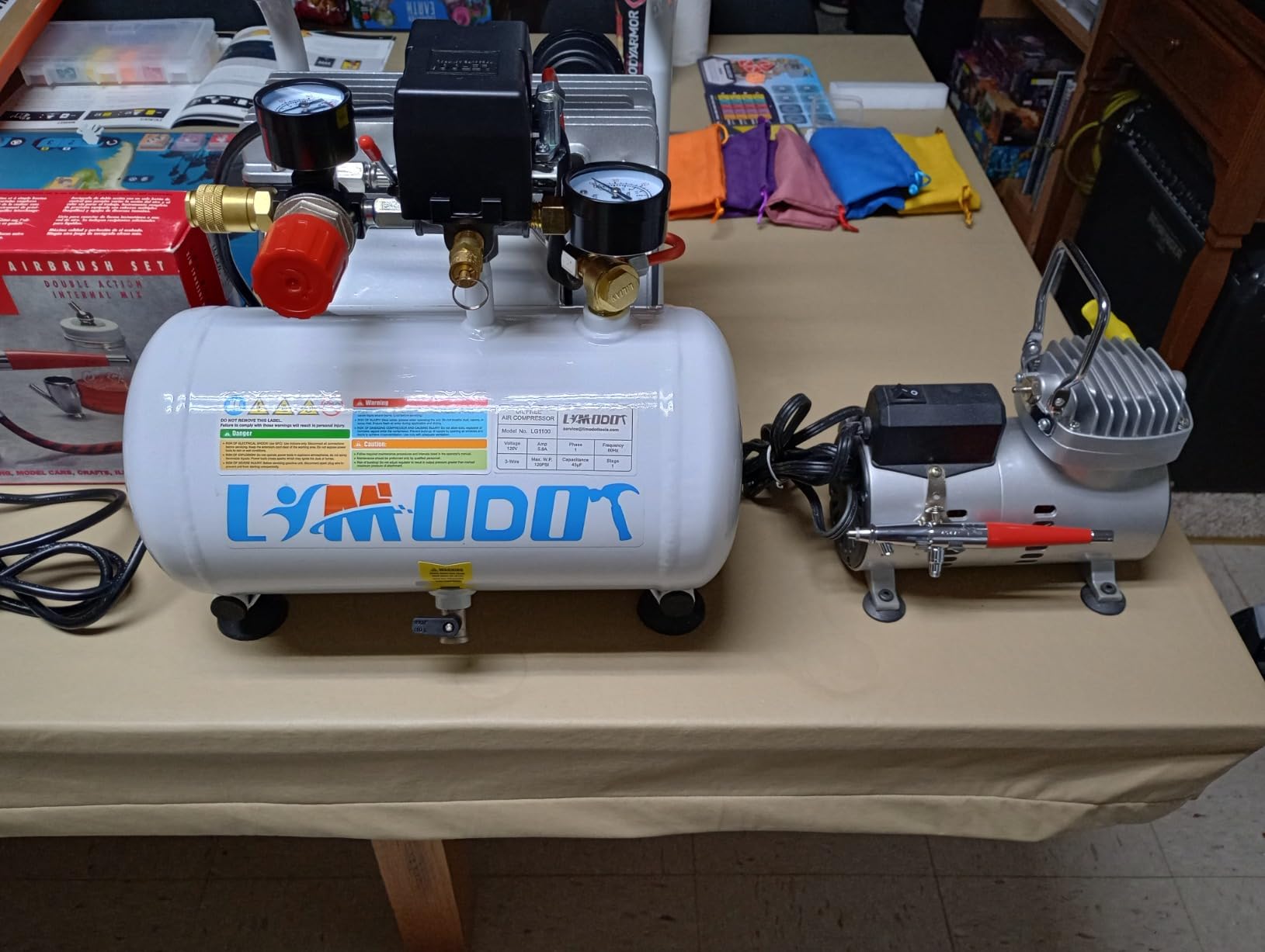 Quiet Air Compressor, Only 68dB, 5 Gallon Steel Tank, 2.8CFM @ 90PSI, Oil-Free, Electric Air Compressor Perfect for Woodwork Nailing, Garage, Car, Pneumatic Tool, Includes 11 Accessories customer photo 2