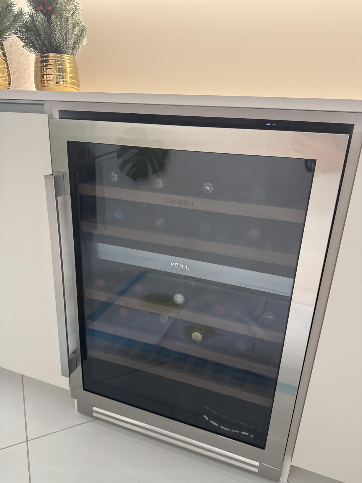 Ca'Lefort Wine Fridge and Cooler - 24 Inch 52 Bottle Wine Cooler Refrigerator, 40-65F Dual Zone Wine Refrigerator Glass Door, 3 LED Built-in or Freestanding Fridge for Home/Bar/Kitchen customer photo 1